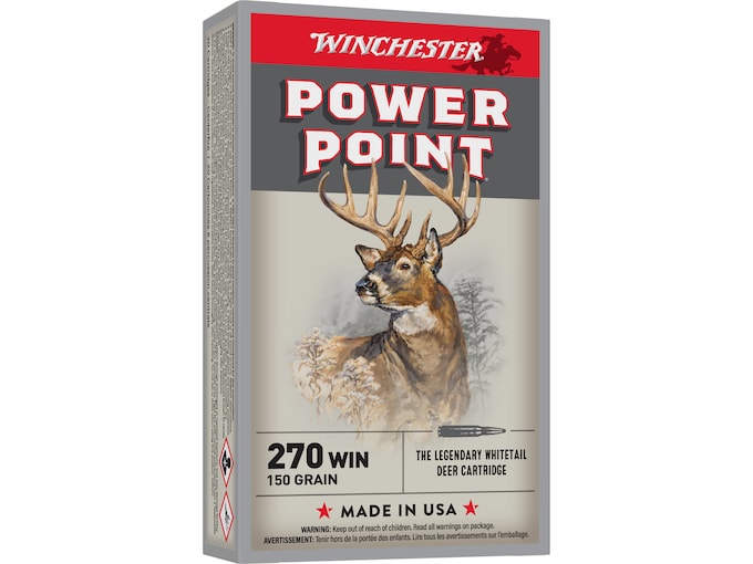 Shop Winchester Power Point 270 Winchester Ammo 150 Grain Jacketed Soft Point 200rounds