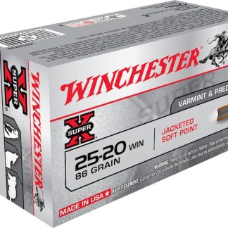 Winchester Super X 25-20 WCF Ammo 86 Grain Jacketed Soft Point Box of 50 - Fast Ship