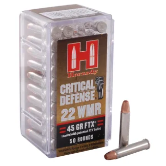 Hornady Critical Defense 22 Winchester Magnum Rimfire (WMR) Ammo 45 Grain Hornady FTX Polymer Tip - Colored Glock Switches | Glock Switch Store