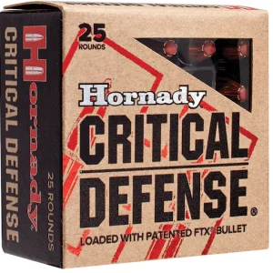 Order Hornady Critical Defense 9mm Luger Ammo 115 Grain Hornady FTX Polymer Tip Box of 200 rounds Online